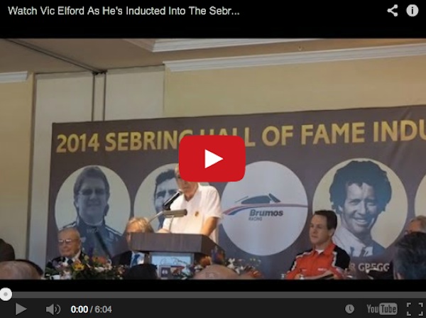 Vic Elford Inducted To Sebring Hall of Fame