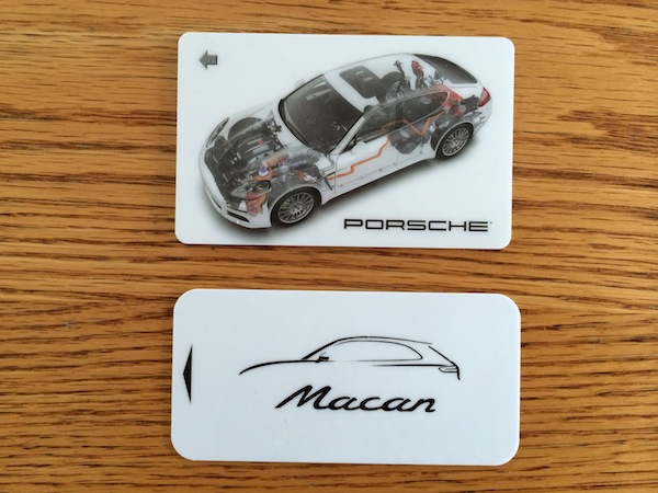 Porsche macan and panamera cut-away room keys