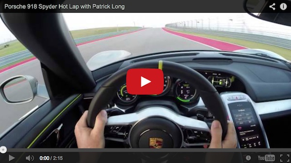 Porsche 918 spyder hot lap