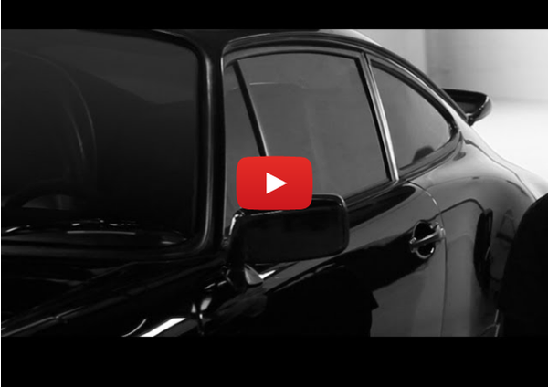 Porsche window tinting with play button