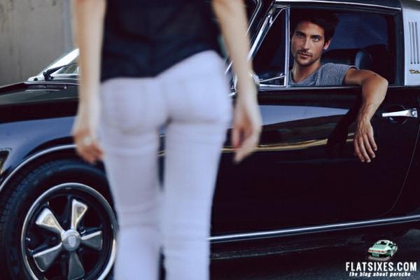 guy in Porsche targa