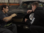 Larry Kosilla showing paintless dent repair on Porsche 964