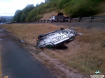 Burnt out Porsche