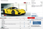 porsche 918 configurator screen shot