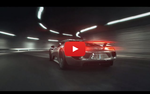 Porsche 918 Spyder in tunnel with play button