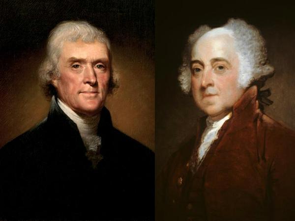 Portraits of Thomas Jefferson and John Adams