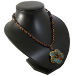 Wirewrapped Flower Necklace