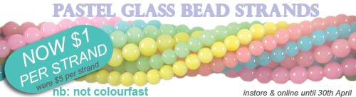 Pastel Glass Bead Strands