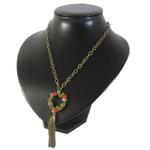 Wrapped Wire Flower Necklace