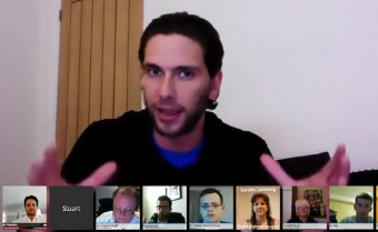 Stuart Ross on a hangout  last night