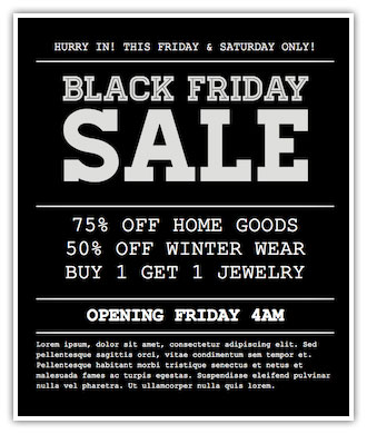 Free Black Friday email templates