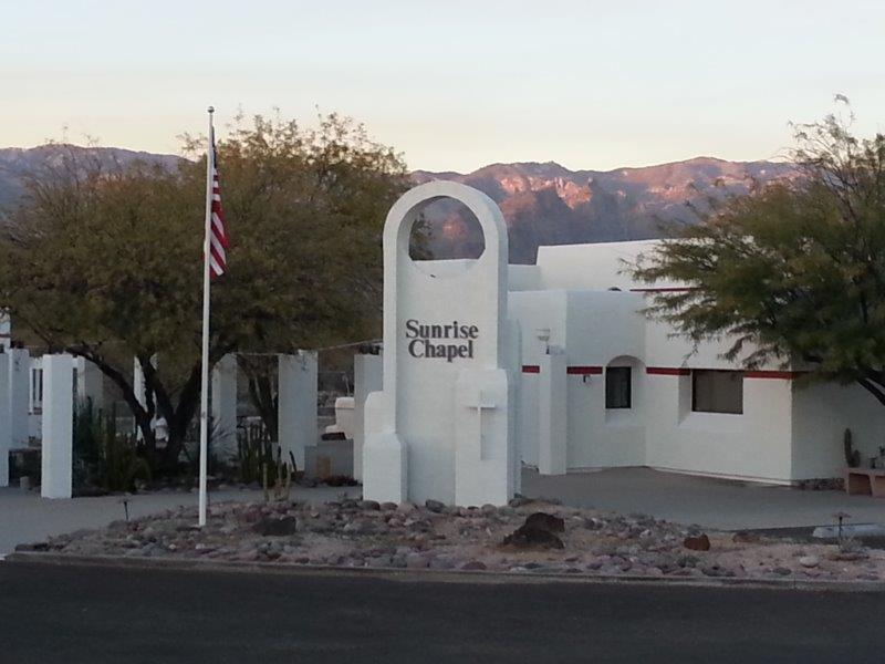 The front of the Sunrise Chapel building