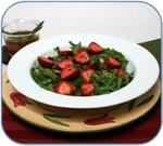 Arugula Salad with Kiwi, Strawberries and Pecans