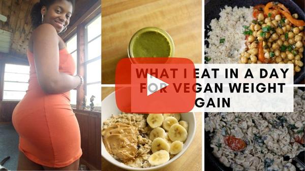 image of gina marie in an orange dress along with 4 vegan meals