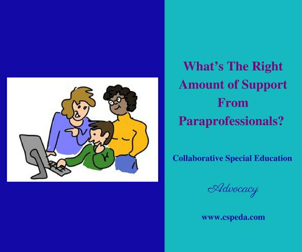 What is the RIGHT Amount of Help From Paraprofessionals?