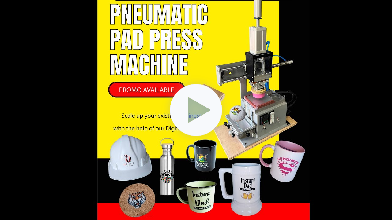 Pneumatic Pad press, Automate your Digital Transfer, DIY Printing with UPrint, Do it yourself Print