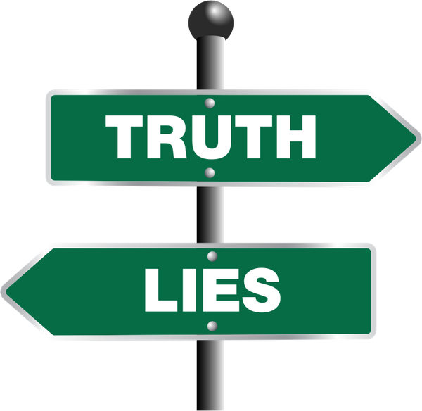 "Truth And Lies Sign" by GDJ, OpenClipArt (https://openclipart.org/detail/282543/truth-and-lies-sign)