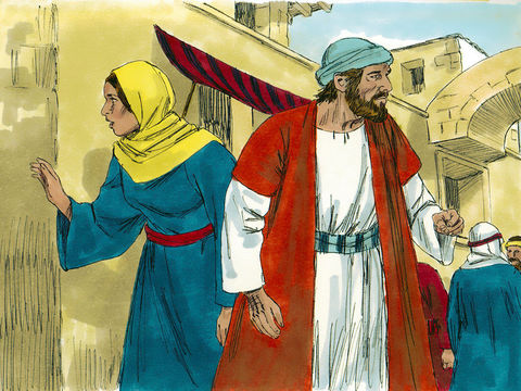 "After a frantic search they realised Jesus was not with their relatives or friends. Immediately they set off back to Jerusalem to find Him and searched the city..." (Sweet
Publishing / FreeBibleImages.org  https://freebibleimages.org/illustrations/jesus-twelve/ Slide 5)  CC BY-SA 3.0 (https://creativecommons.org/licenses/by-sa/3.0/)