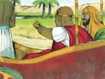 Reading a scroll (from http://www.freebibleimages.org/illustrations/philip-ethiopian/)