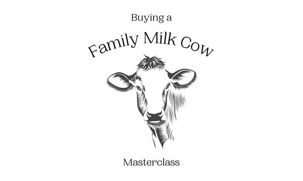 Buying a Family Milk Cow Masterclass