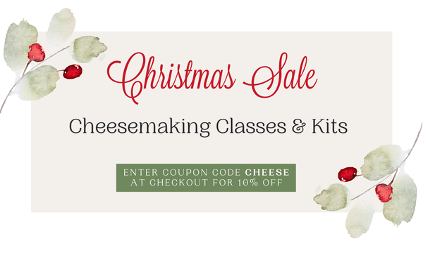 Get 10% off cheesemaking classes & kits