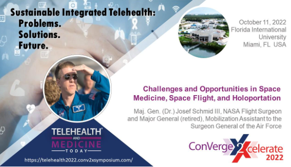 Dr. Schmid will provide an overview of the NASA space medicine operations current spaceflight challenges and opportunities in the context of the
environments of care including air, space and terrestrially in our domestic and international health systems.