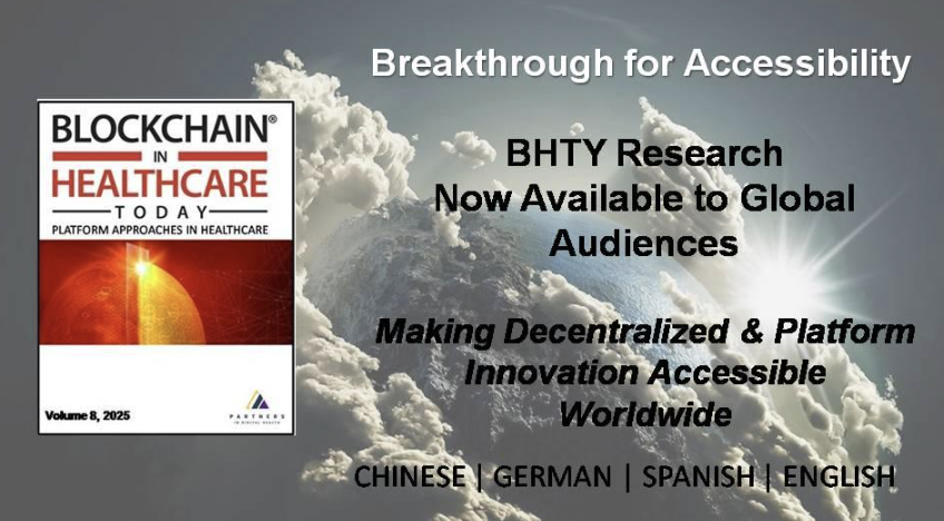 Partners in Digital Health, publisher of Blockchain in Healthcare Today (BHTY), has launched a new