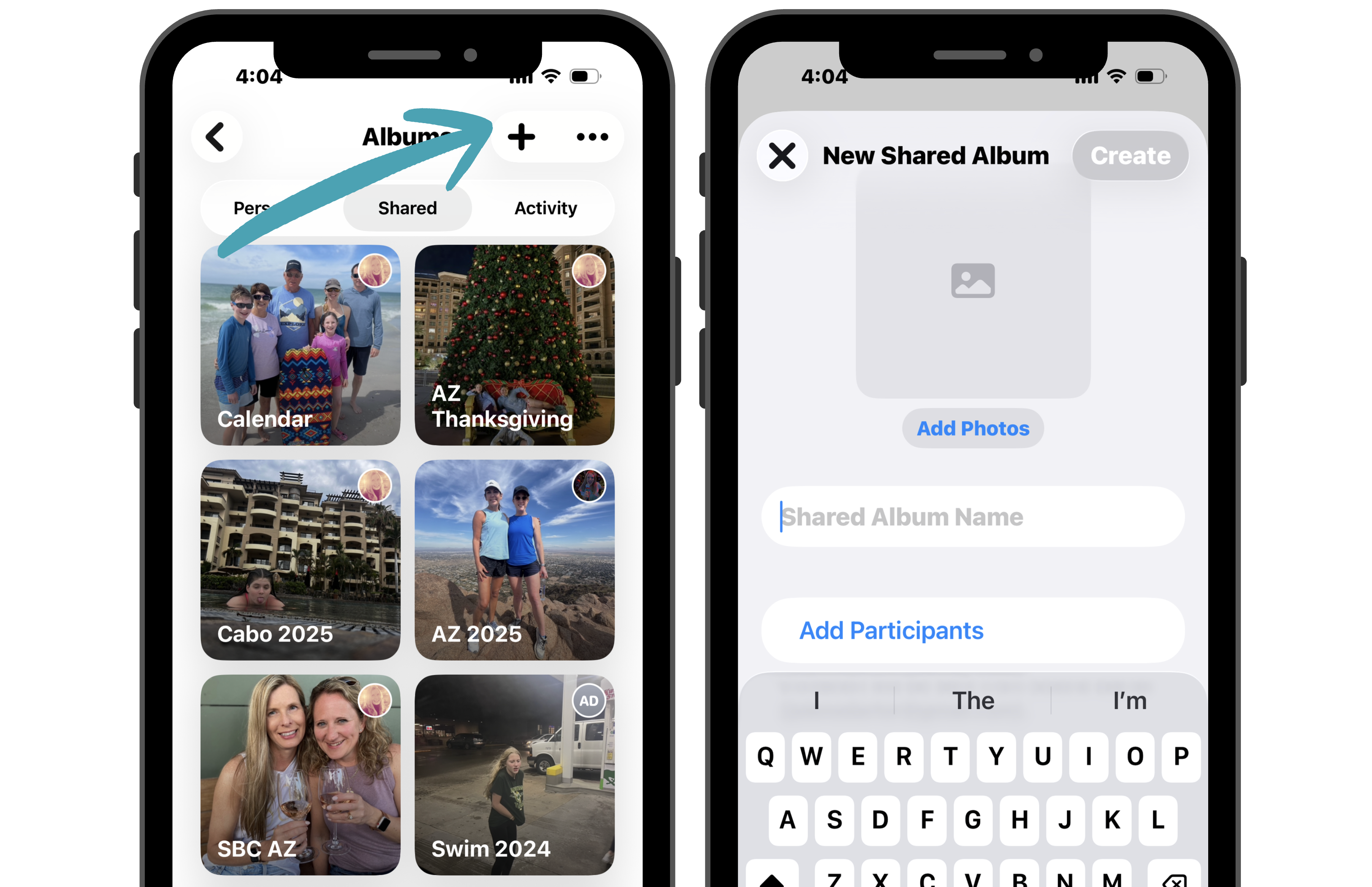 Creating Shared Photo Albums on iPhone