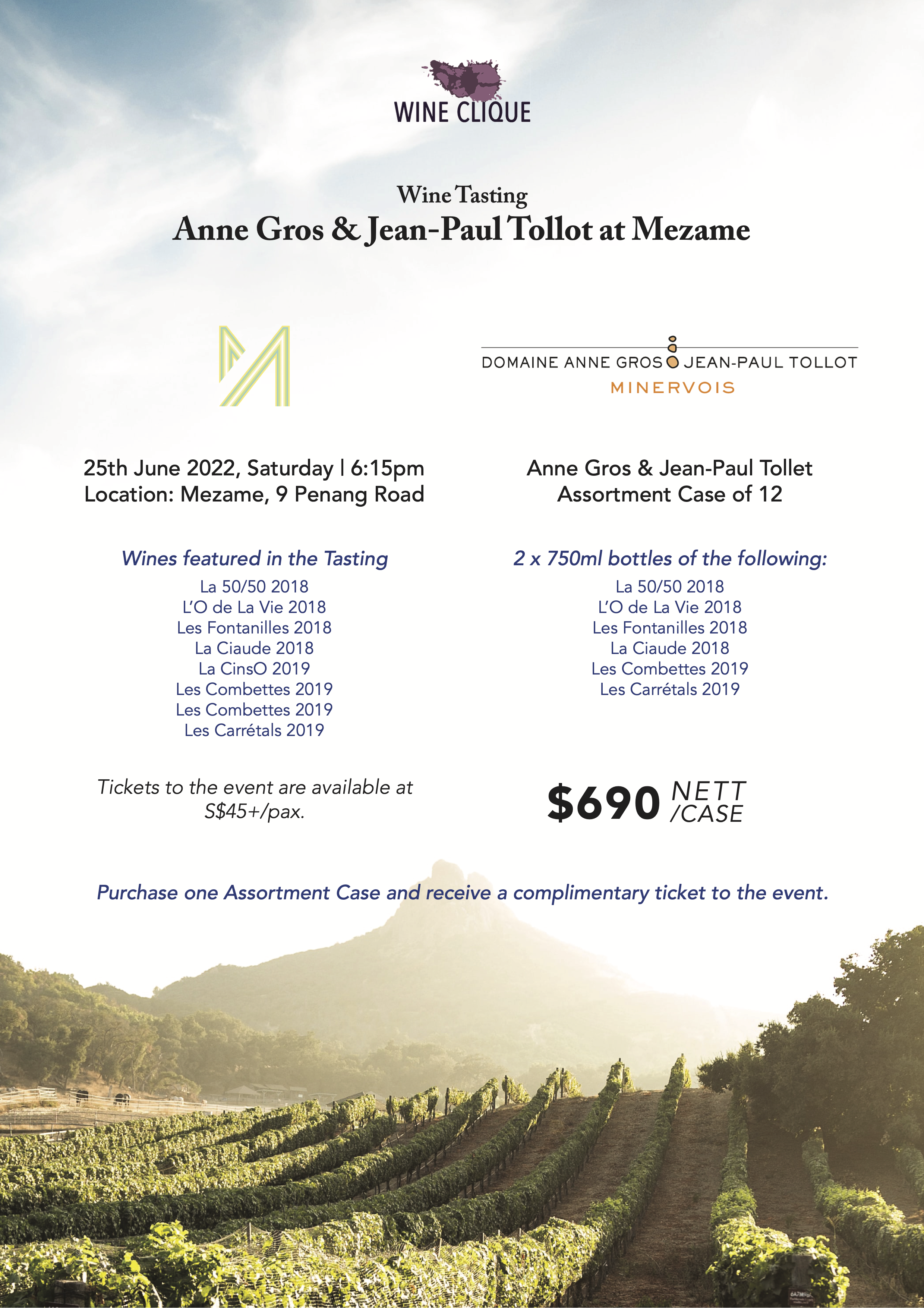 Offer: Wine Tasting | Anne Gros & Jean-Paul Tollot at Mezame + En Primeur Week 6 Releases