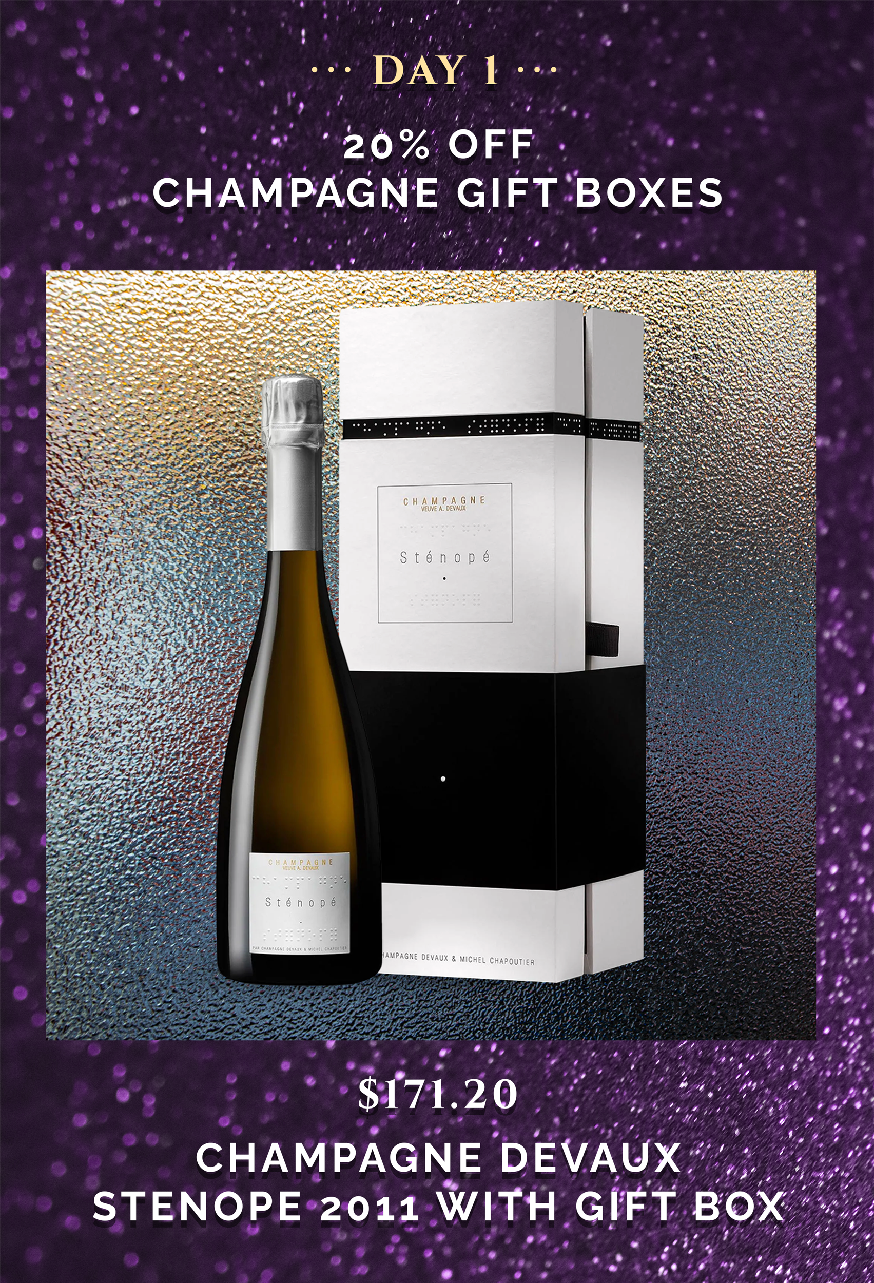 Wine Clique's 12 Days of Christmas | Day 1: 20% Off Champagne Gift Boxes