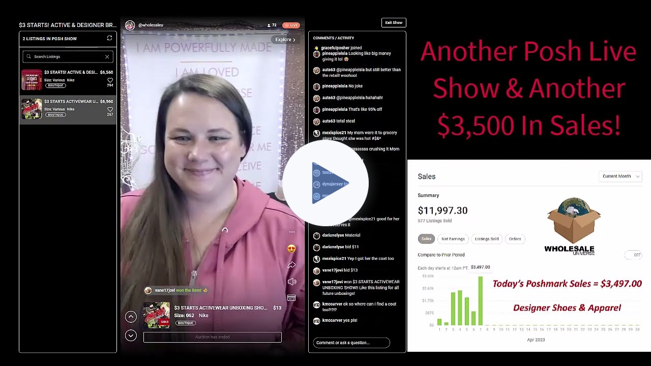 How To Make 3 500 On Poshmark Using Their Live Shows Platform