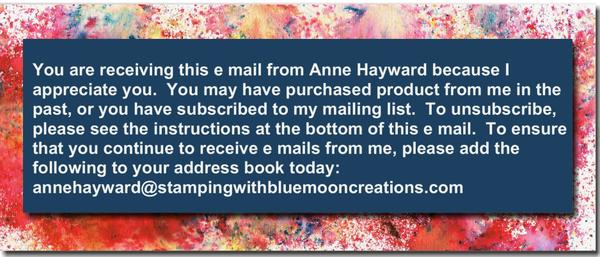 January Stampin' News from Anne Haywawrd