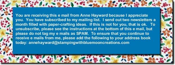 May Stampin' News from Anne Haywawrd