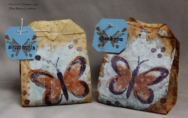 Watercolor Wings Tea Bag Treat Holders