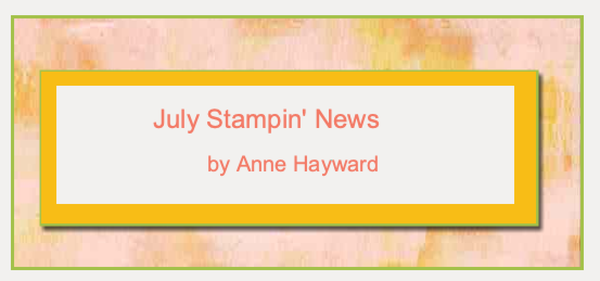 Stampin' News from Anne Hayward