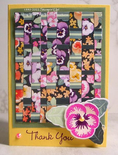 Pansy Patch Paper Weaving Card Card