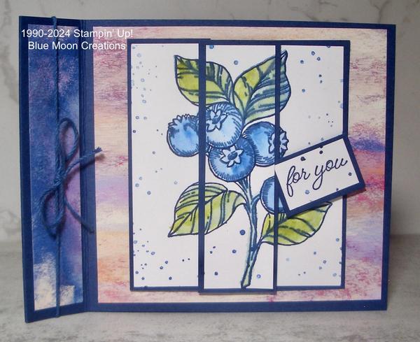 Blueberry Bunches Book Binding Card