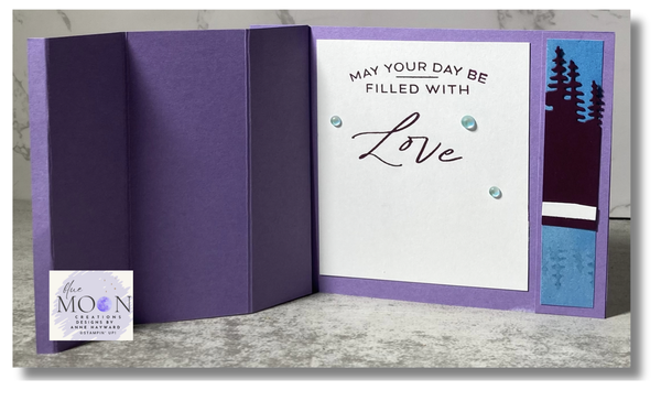 Full Moon Mountain Bay Window Card