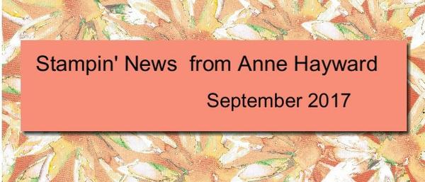 September Stampin' News from Anne Hayward