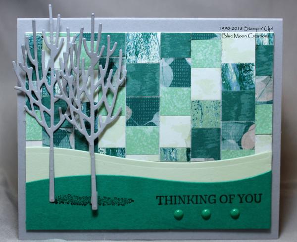 Winter Woods In Green Bargello Technique