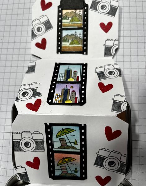 Tin Full of Captured Moments Close Up