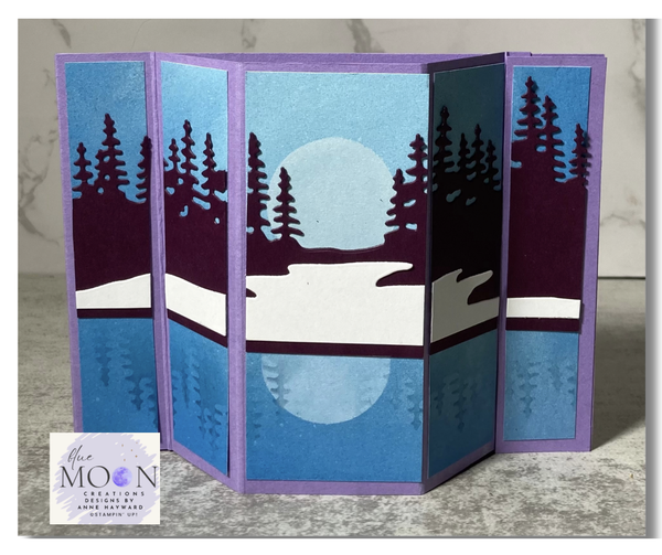 Full Moon Mountain Bay Window Card