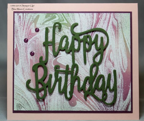 Emboss Resist Marbled Happy Birthday