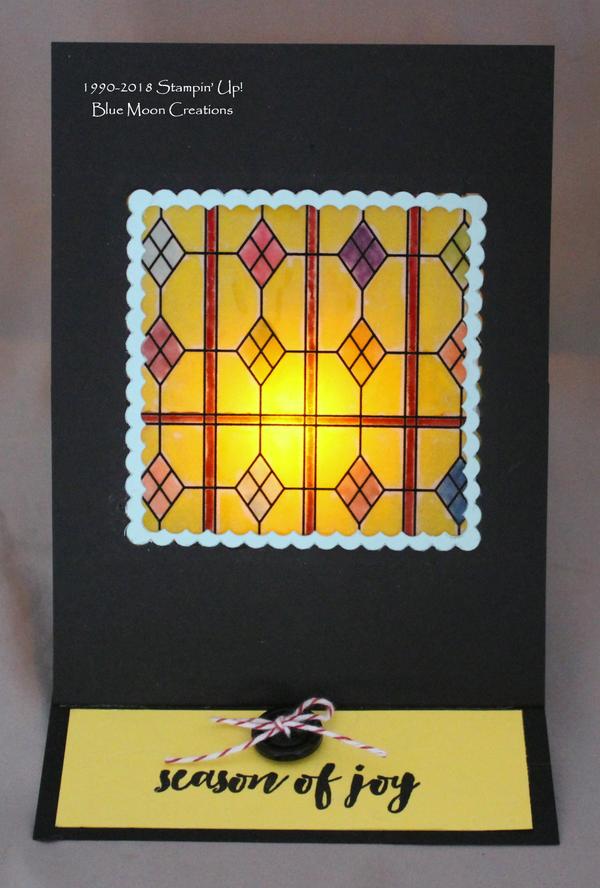 Graceful Glass Candle Glow Window Easel Card