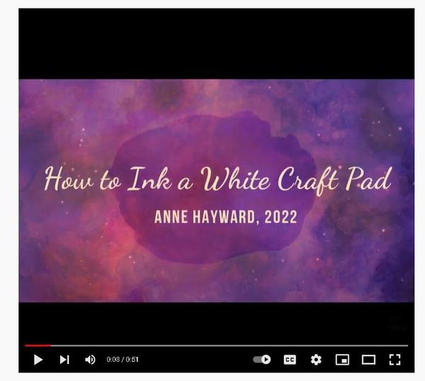 How to ink a white craft pad