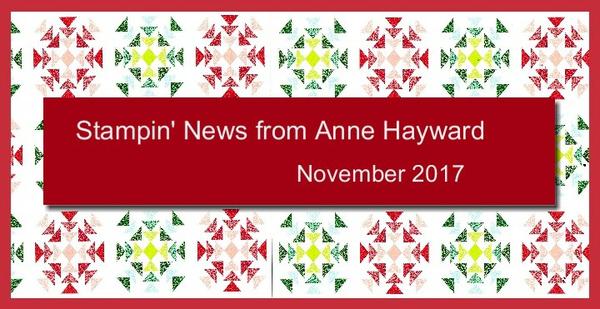 November Stampin' News from Anne Hayward