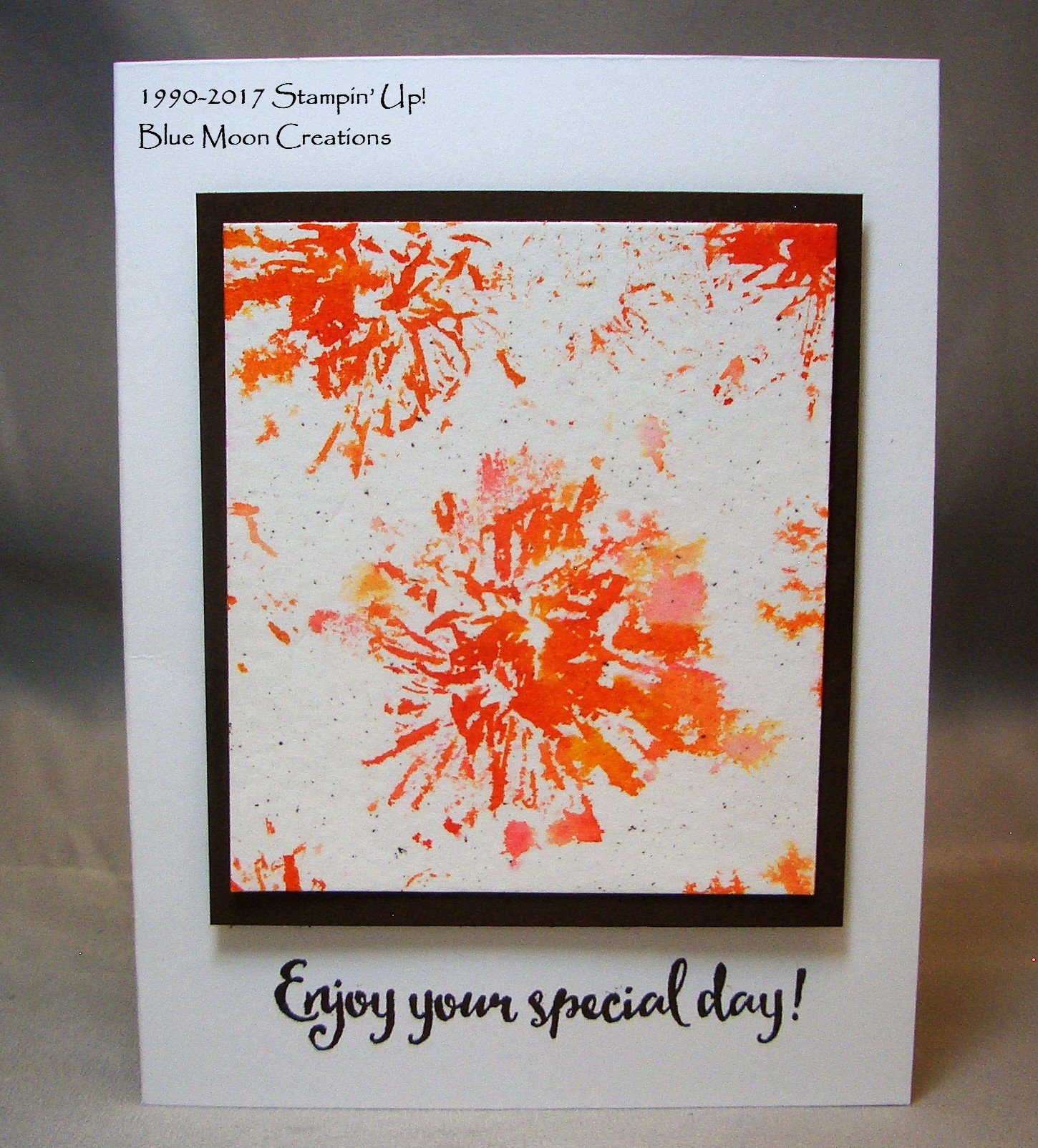 Watercolor Stamping With Flowers