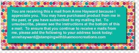 April Stampin' News from Anne Haywawrd