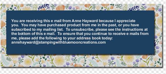 March Stampin' News from Anne Haywawrd