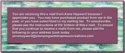 August Stampin' News from Anne Haywawrd